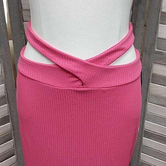 Women's Cross Waist Rib-Knit Midi Skirt | Future Collective | Small - Picture 2 of 12